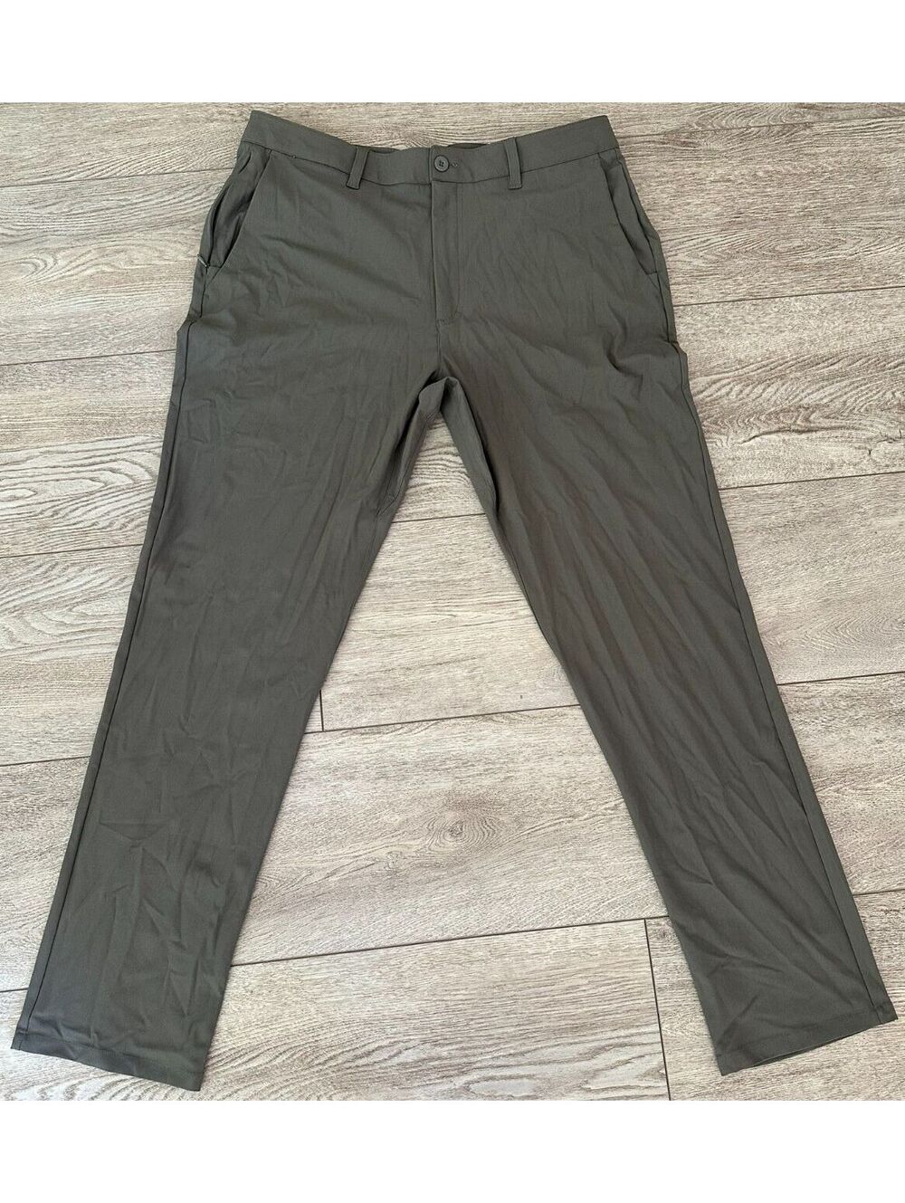 SKYR Tricot Dynasty Mens 34x32 Golf Pants Slim Fit Stretch UPF Performance Olive